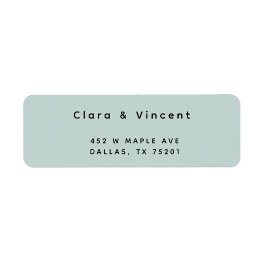 シンプルシモダンアフォーム差出人住所 ラベル (正面)