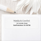 シンプルシモダンッエレガントミニマル差出人住所 ラベル (インサイチュ)