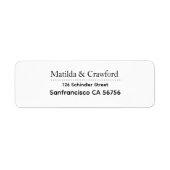 シンプルシモダンッエレガントミニマル差出人住所 ラベル (正面)