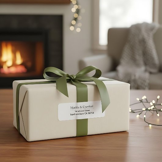 シンプルシモダンッエレガントミニマル差出人住所 ラベル