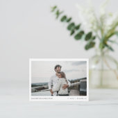 シンプルシモダンックの結婚写真 エンクロージャーカード (スタンド正面)