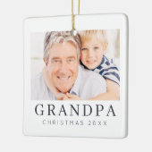 シンプルシモダンックカスタムグランドパフォトホリデイ セラミックオーナメント (左)