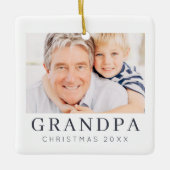 シンプルシモダンックカスタムグランドパフォトホリデイ セラミックオーナメント (正面)