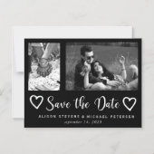 シンプルシモダンック結婚スの写救真日 マグネット招待状 (正面)