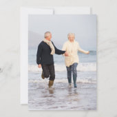 シンプルシモダンック結婚タイポグラフィ セーブザデート (裏面)