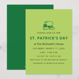 シンプルシャムエレガントロックSt patricks day 招待状