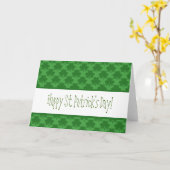 シンプルシャムロックパターングリーティングカード カード (黄色い花)