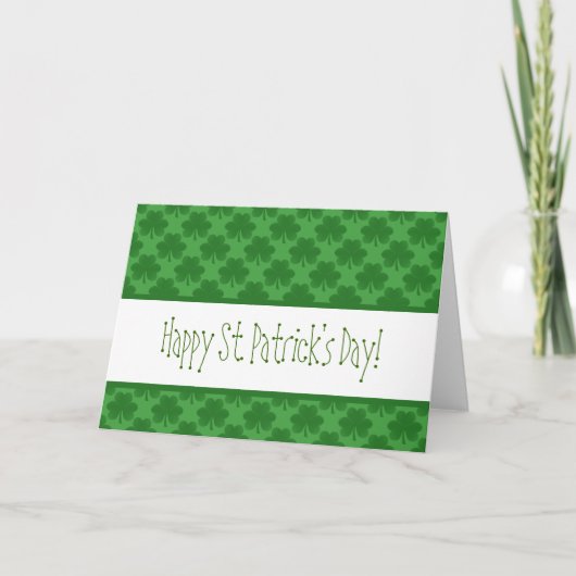 シンプルシャムロックパターングリーティングカード カード (正面)