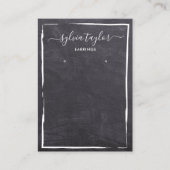 シンプルシャルボードイヤリングフレームディスプレイ追加ロゴ 名刺 (正面)