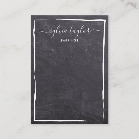 シンプルシャルボードイヤリングフレームディスプレイ追加ロゴ 名刺 (正面)