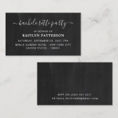 シンプルシャルボード効果バチェロレッテチケット エンクロージャーカード (正面/裏面)