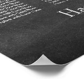 シンプルシャルボード結婚式レセプション座席表 ポスター (角)