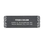 シンプルシャルボ結婚ード差出人住所 ラベル (正面)