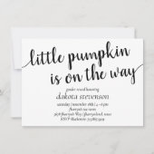 シンプルシャワモダンー | パンプキンの小さな花飾り 招待状 (正面)