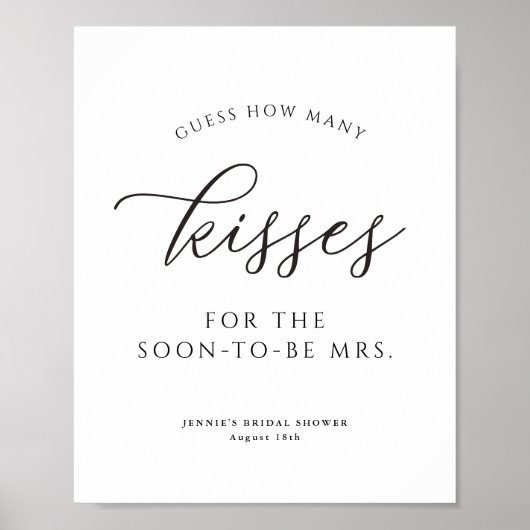 シンプルシャワーゲームのキス数を推測 ポスター (正面)