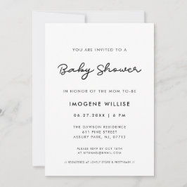 シンプルシャワー 招待状