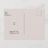 シンプルシャンパンピンク誕生のお知らせ 案内ポストカード (裏面)