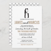 シンプルシルエット結婚式招待状 招待状 (正面/裏面)