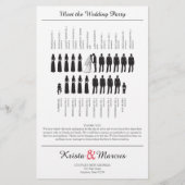 シンプルシルエット結婚式 プログラムチラシ (裏面)