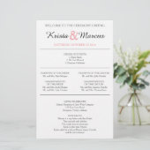 シンプルシルエット結婚式 プログラムフライヤー (スタンド正面)