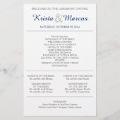 シンプルシルエット結婚式 プログラムフライヤー (正面)