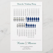 シンプルシルエット結婚式 プログラムフライヤー (裏面)