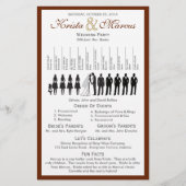 シンプルシルエット結婚式 プログラムフライヤー (正面)