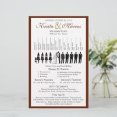 シンプルシルエット結婚式 プログラムフライヤー (スタンド正面)