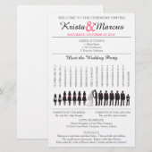 シンプルシルエット結婚式 プログラムフライヤー3 (正面/裏面)
