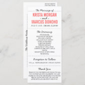 シンプルシルエット結婚式 プログラム (正面/裏面)