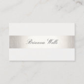 シンプルシルバストライプのーフォーマル名のネットワーク 名刺 (正面)