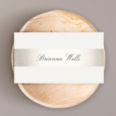 シンプルシルバストライプのーフォーマル名のネットワーク 名刺