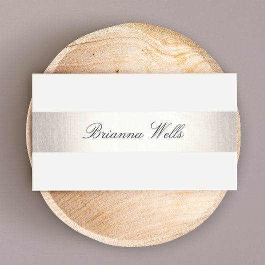 シンプルシルバストライプのーフォーマル名のネットワーク 名刺