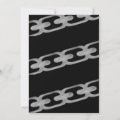 シンプルシルバフェイクーチェーン大人バースデーパーティー 招待状 (裏面)