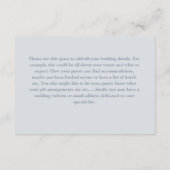 シンプルシルバフェイクー&ブルーハート結婚ズ詳細 エンクロージャーカード (裏面)