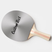 シンプルシルバーとブラックの筆記体文字 卓球ラケット (横)