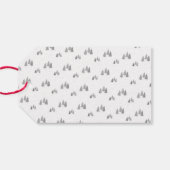 シンプルシルバーカリグラフィクリスマス ギフトタグ (裏面横)