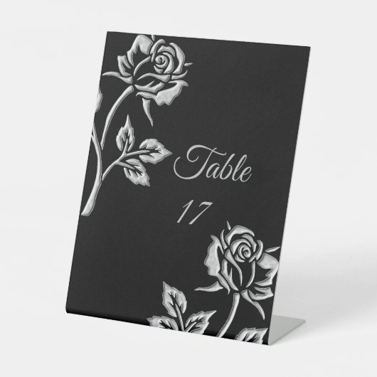 シンプルシルバーバラ 台座サイン (正面)