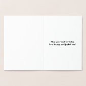 シンプルシルバーフォイル2nd誕生日+名前をカスタムする 箔カード (内部)