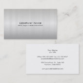 シンプルシルバーブラシ仕上げメタルルック名刺 名刺 (正面/裏面)