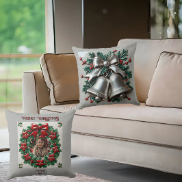 シンプルシルバーベル装飾用クッション クッション