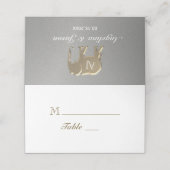 シンプルシルバ結婚ーズ プレイスカード (外部開封)