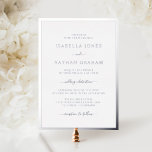 シンプルシルバ結婚ーズ 箔招待状<br><div class="desc">シンプル結婚式招待状とスタイリッシュこのフォーマルはシルバ縁どホイルに押し込まれた上品で書道の台本を特徴としている。</div>