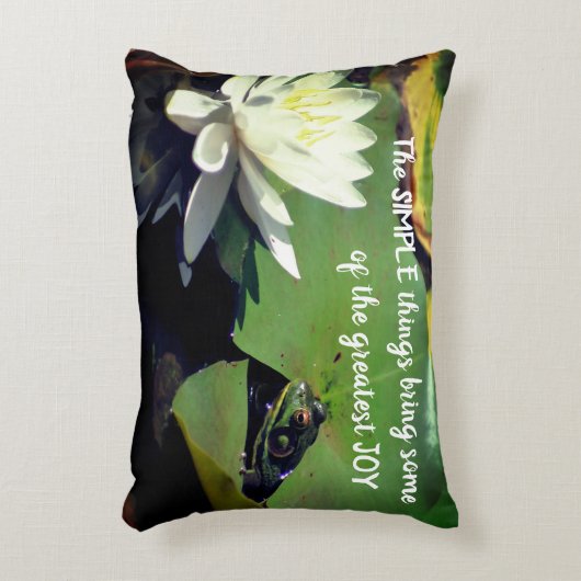 シンプルシングスフロッグ感動的引用文 アクセントクッション (正面(垂直))