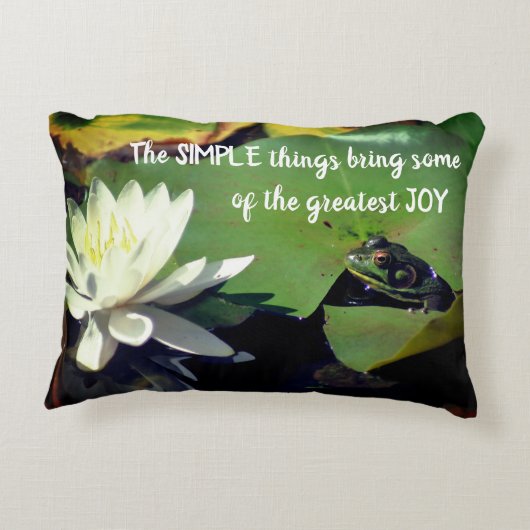 シンプルシングスフロッグ感動的引用文 アクセントクッション (裏面)