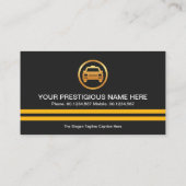 シンプルシンプルなイエロータクシーストライプ会社 名刺 (裏面)