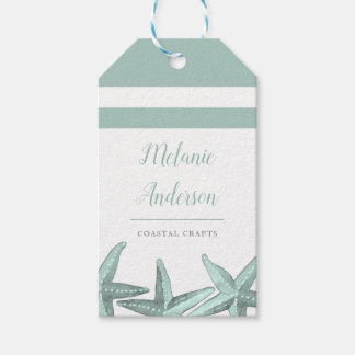 シンプルシーグラス水彩星魚沿岸工芸品 ギフトタグ
