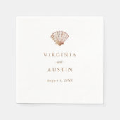 シンプルシーシ結婚ェル スタンダードカクテルナプキン (正面)