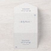 シンプルシーセルビーチ結婚写真 オールインワン招待状 (外側)