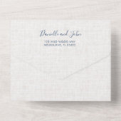 シンプルシーセルビーチ結婚写真 オールインワン招待状 (裏面)